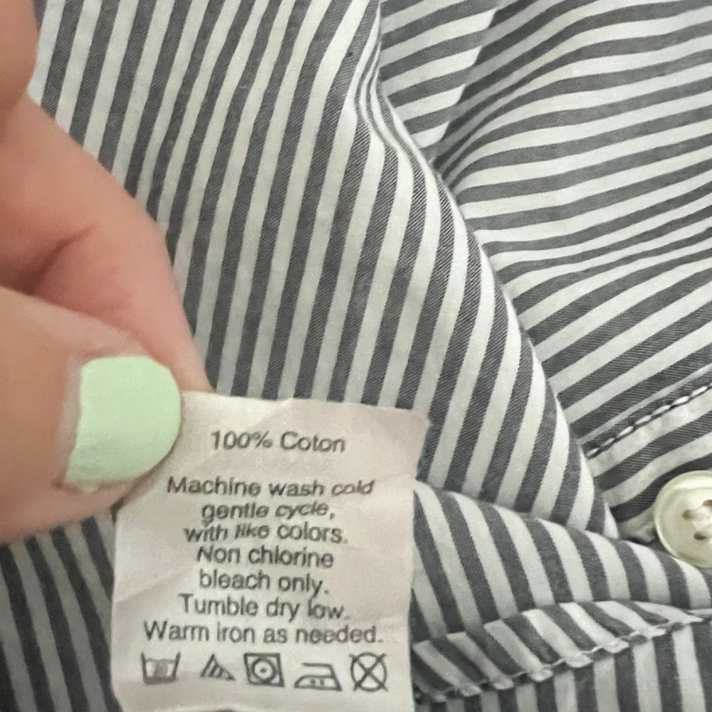 J Crew Black and White Stripe Tunic Roll Tab Long Sleeve Size XS